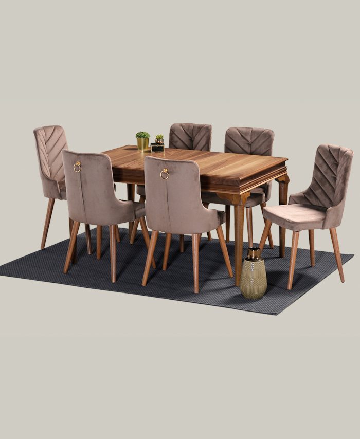 Zen Avangard Masa Takımı, Parke Ceviz, Şık ve Modern, Dayanıklı